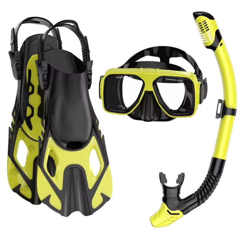 Snorkel Set - Profesjonalny 3-częściowy zestaw do snorkelingu: silikonowa