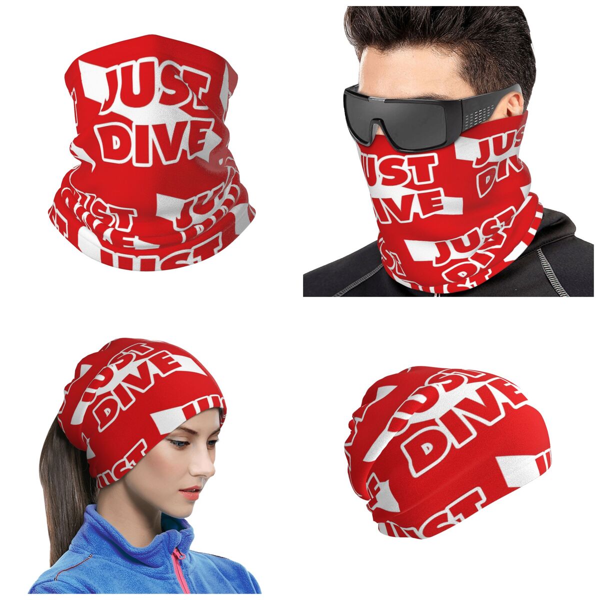 Just Dive, bandana z motywem f – Diving Mask recenzja i cena